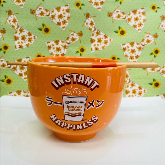 Dining Maruchan Noodle Howl With Chopstick Ramen Bowl Firm On Price